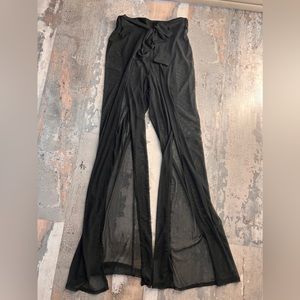 Beach Cover Up Black Flare - Thigh Split